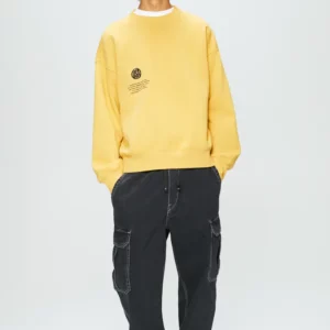 Sweat imprimé Oversized Fit Jaune 3